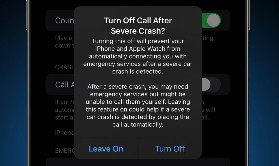辰溪苹果14维修分享 iPhone 14 和 Apple Watch 上关闭崩溃检测 